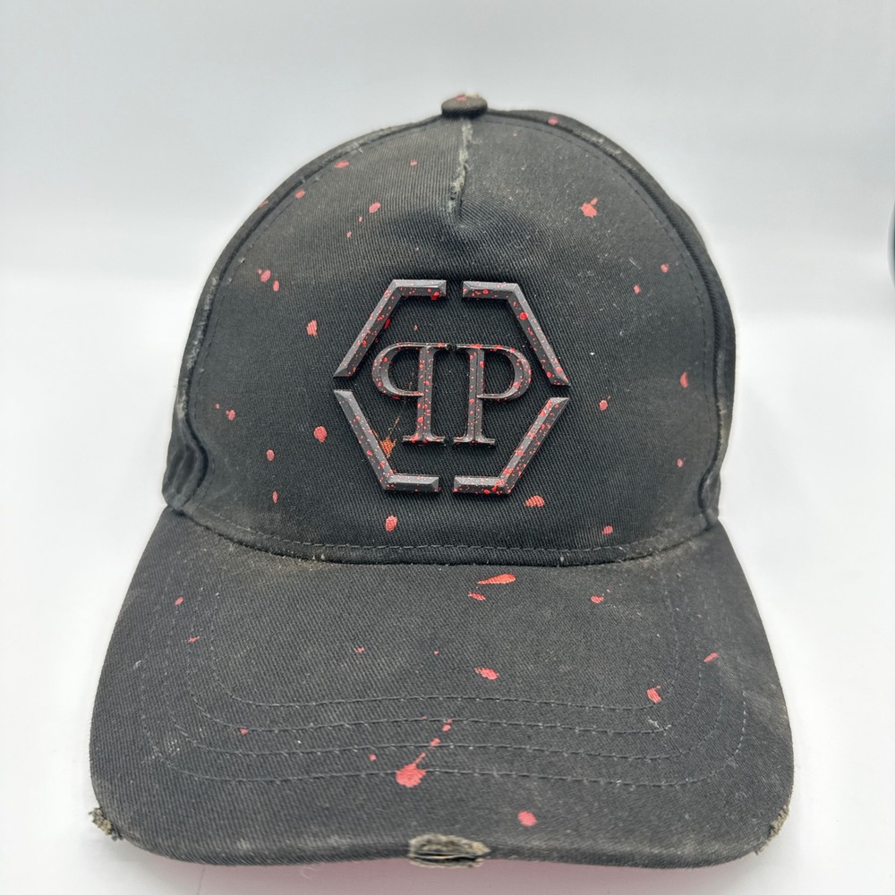 Philipp Plein Hat Limited Edition Switzerland Paint Splatter Cap PAAA UAC0057